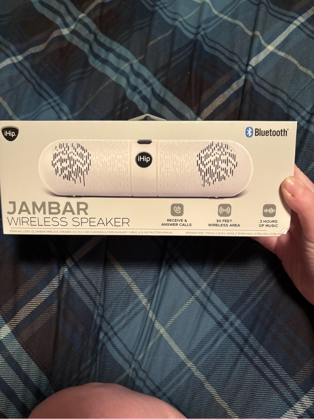 iHip Jambar Wireless Bluetooth Speaker - White